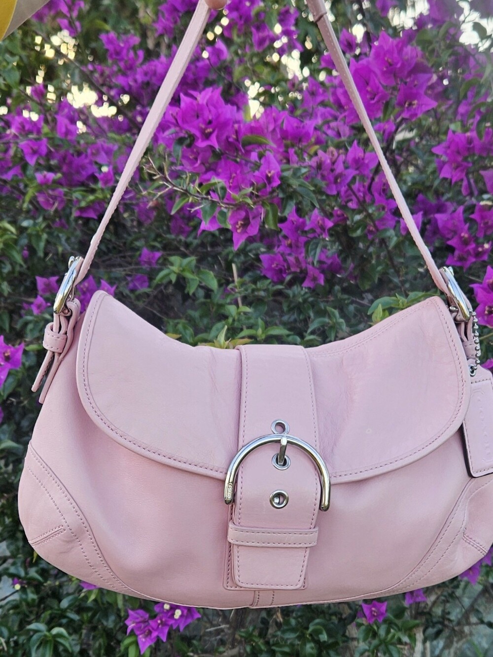 Coach Y2K Baby Pink Leather Large Soho